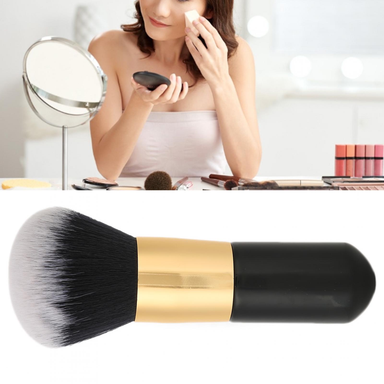 Tebru Large Loose Powder Brush Soft Blush Brush Wet‑Dry Cosmetic Tool For  Selfie